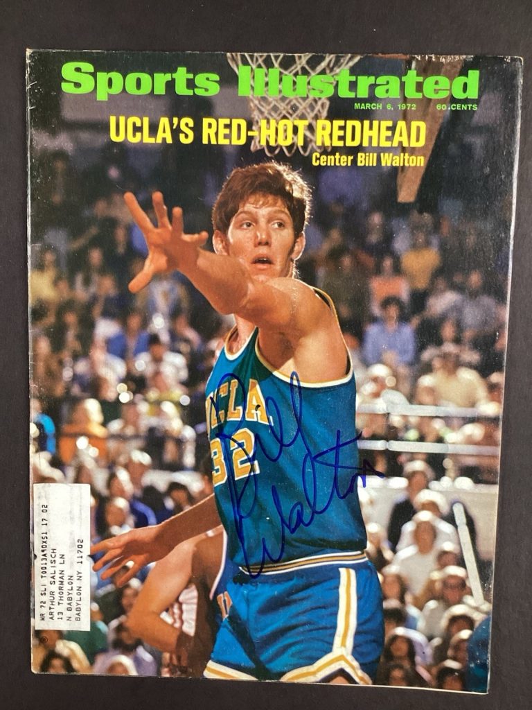 Bill Walton Sports Illustrated 3/6/72  Basketball HOF UCLA Autograph JSA