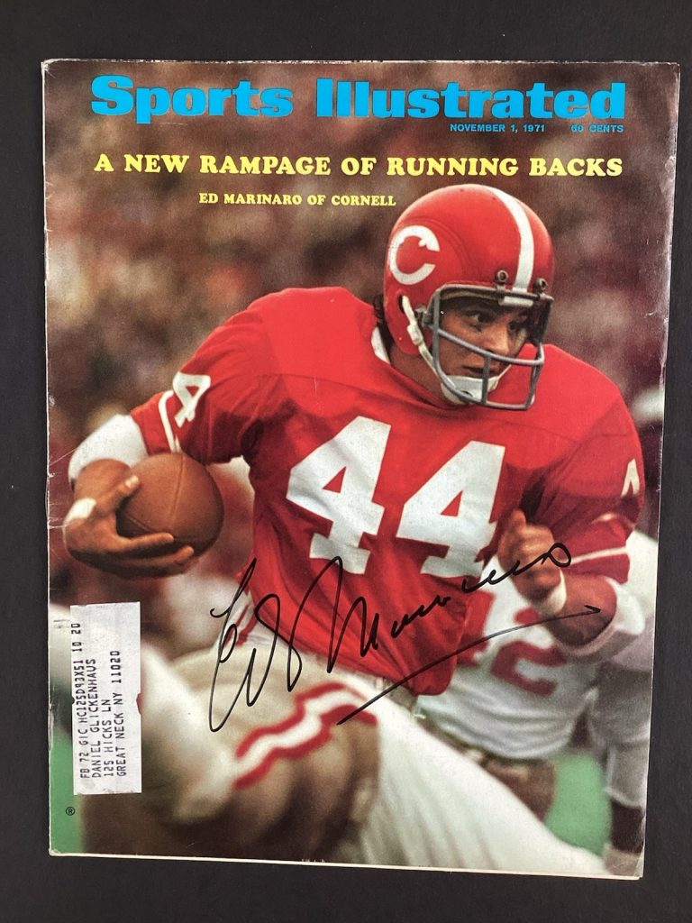 Ed Marinaro Signed Sports Illustrated 11/1/71 Cornell Hill St. Blues Auto JSA