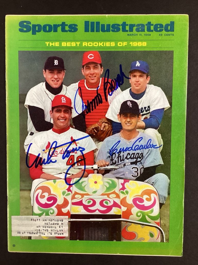 Johnny Bench +2 Signed Sports Illustrated 3/11/68 Best Rookies ‘68 Autograph JSA
