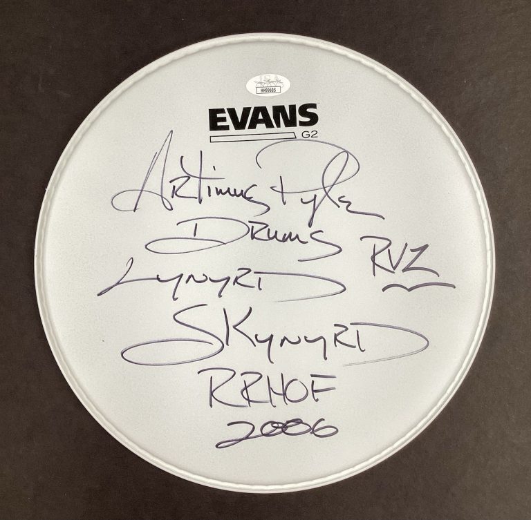 Artimus Pyle Signed Drumhead 10” Lynyrd Skynyrd Drums Auto RRHOF Inscription JSA