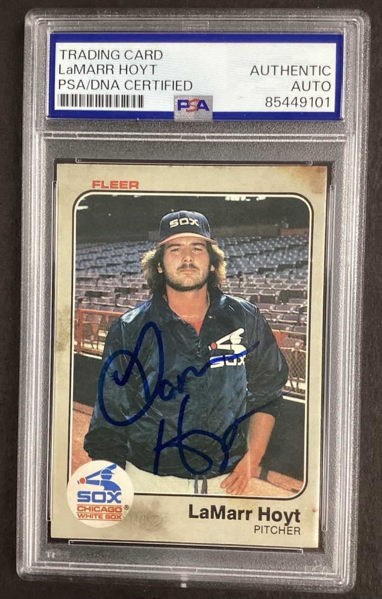 LaMARR Hoyt  Signed 1983 Fleer #238 Baseball Card Autograph PSA/DNA