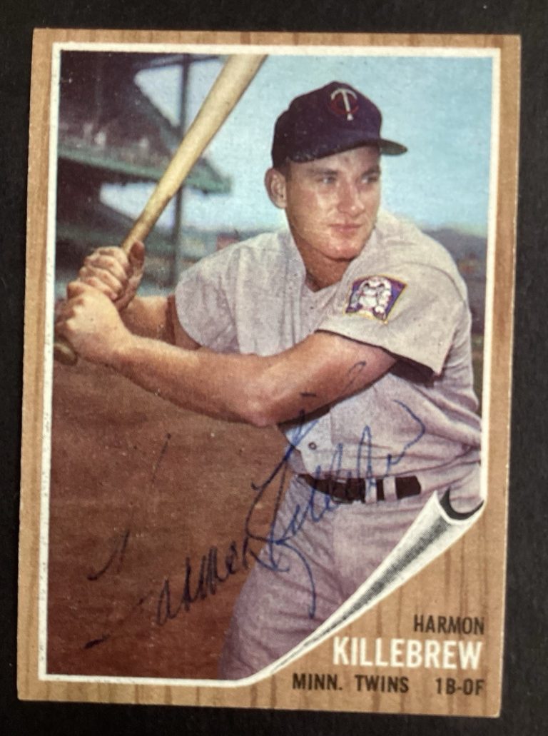 Harmon Killebrew Signed 1962 Topps #70 Baseball Card Twins HOF  Autograph JSA