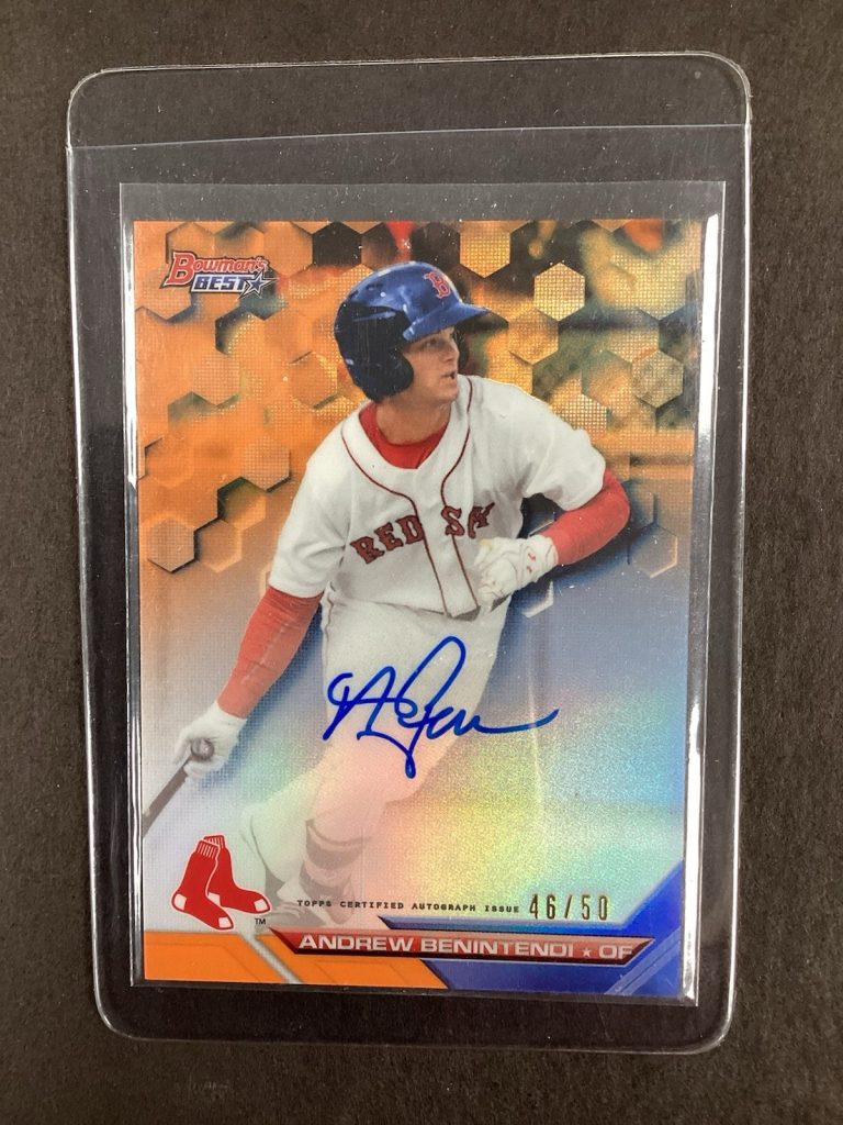 2016 Bowman's Best Orange Refractor 46/50 Andrew Benintendi #B16-ABE Autograph