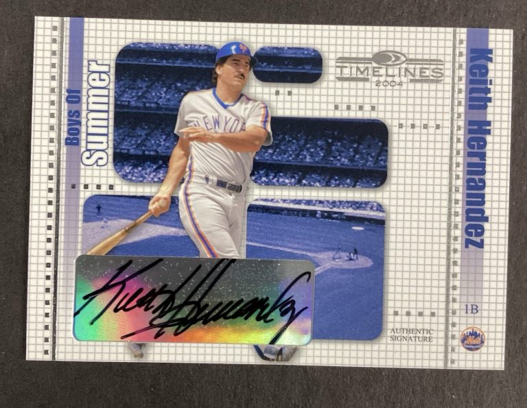 2004 Donruss #20 Timelines Boys of Summer Auto Keith Hernandez Signed Baseball