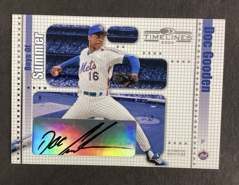 2004 Donruss #11 Timelines Boys of Summer Auto Doc Gooden Signed Baseball