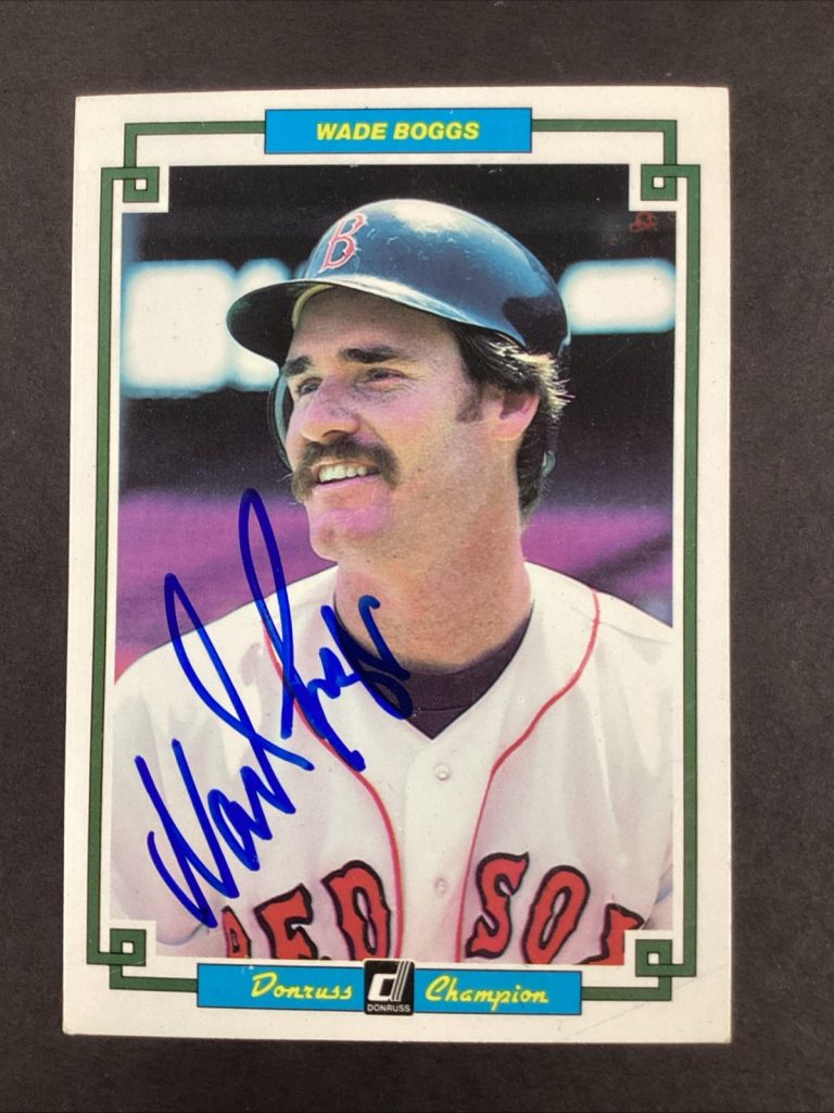 Wade Boggs Signed 1984 Donruss Champion #16 Red Sox Baseball Card Autograph TPG