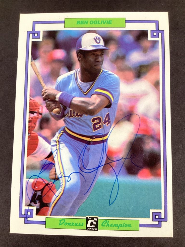 Ben Oglivie 1984 Donruss Champion #6 Brewers Auto Card Baseball TPG