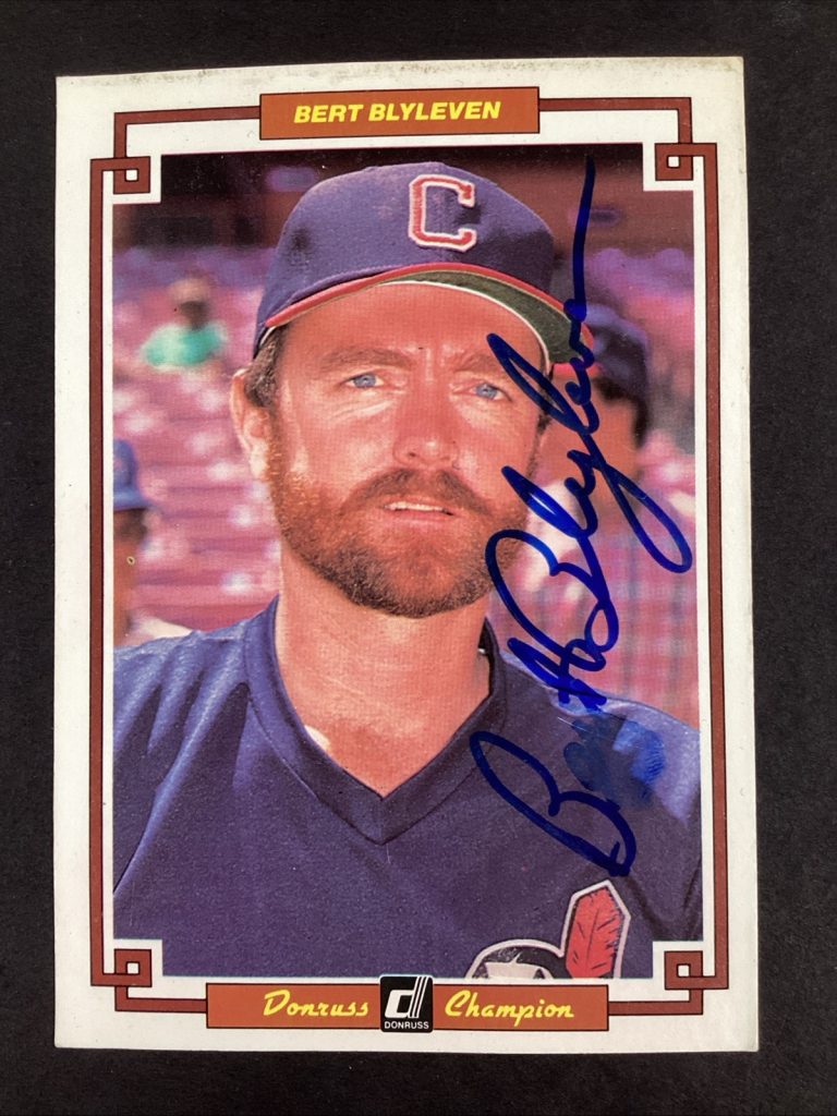 Bert Blyleven 1984 Donruss Champion #42 Indians HOF Auto Card Baseball TPG