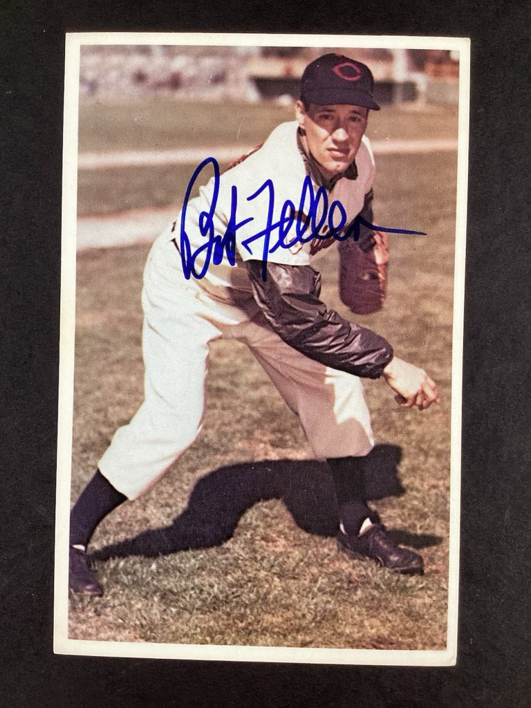 Bob Feller Signed 1982 TCMA #4 Baseball Card Postcard Indians HOF Autograph TPG