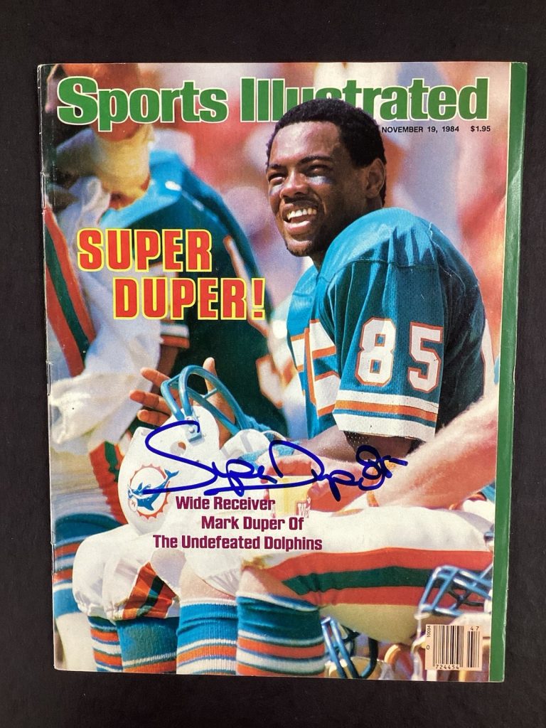 Mark Duper Signed Sports Illustrated 11/19/84 No Label Miami Dolphins Auto JSA