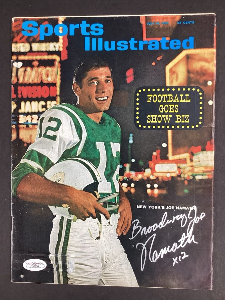 Joe Namath Signed Sports Illustrated 7/19/65 Rookie Cover Auto Broadway JSA