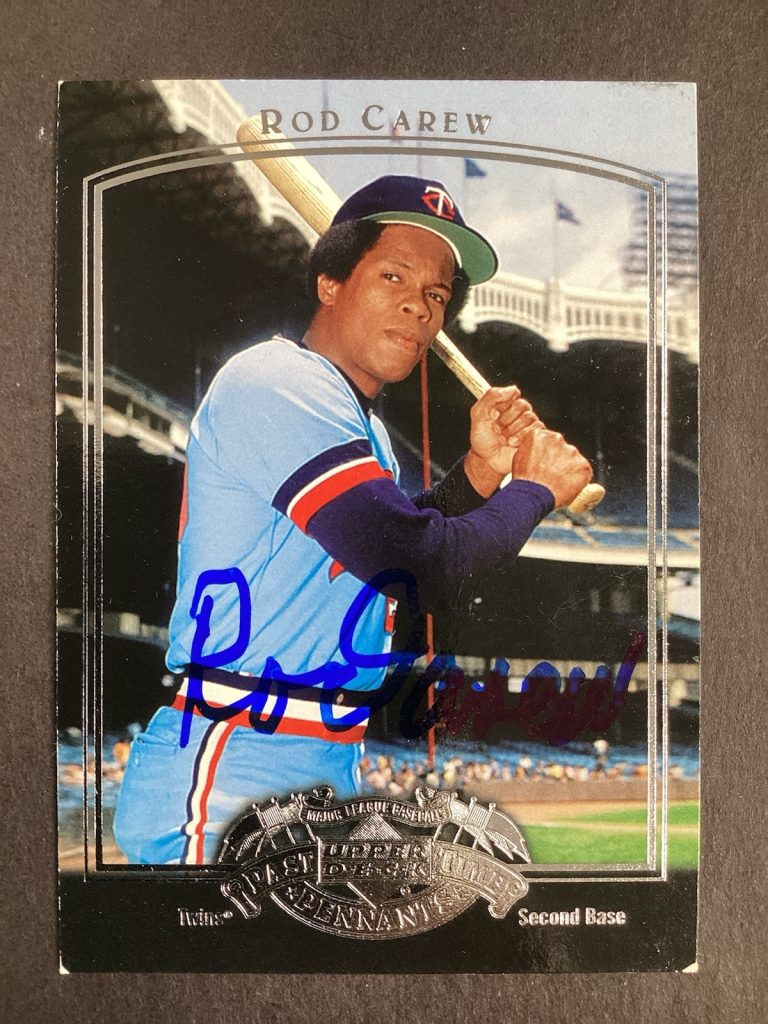 Rod Carew Signed 2005 Upper Deck #72 Baseball Card Angels Twins Auto HOF TPG