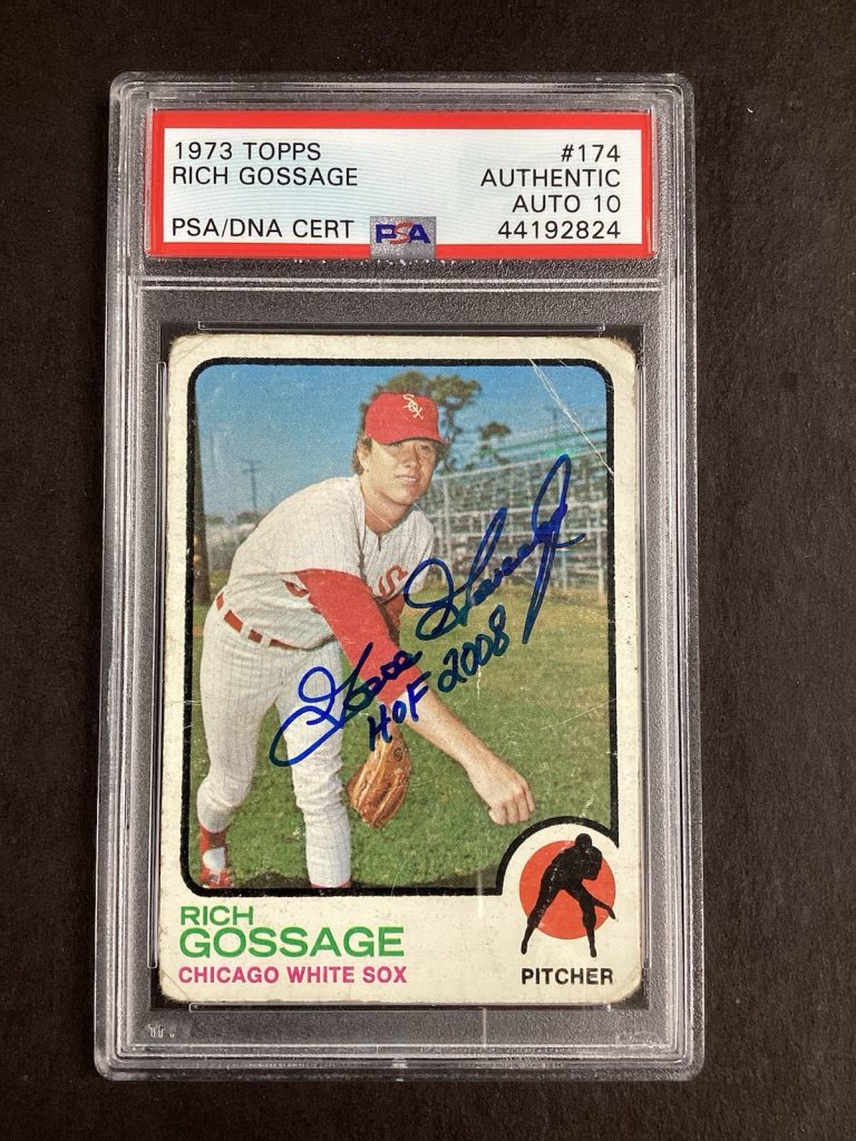 Goose Gossage Signed 1973 Topps #174 Rookie Card RC WhiteSox PSA/DNA Auto 10 #1