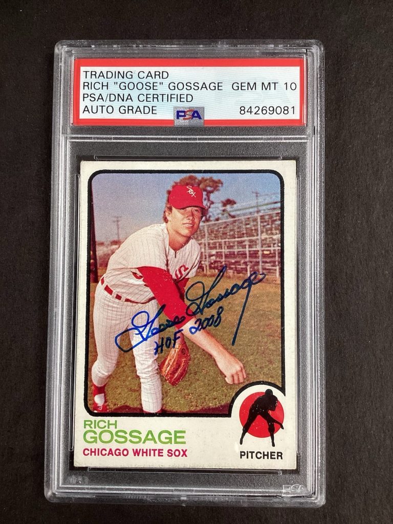 Goose Gossage Signed 1973 Topps #174 Rookie Card RC WhiteSox PSA/DNA Auto 10 #2