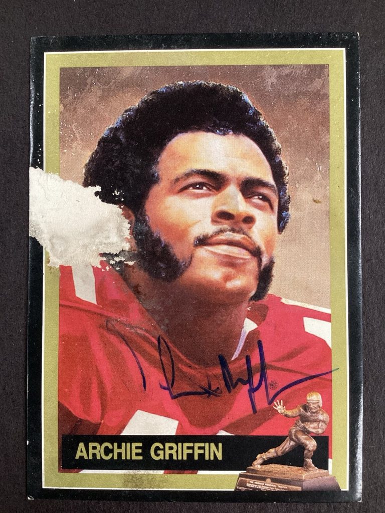 Archie Griffin Signed 1992 Heisman Card College Football READ DAMAGE TPG