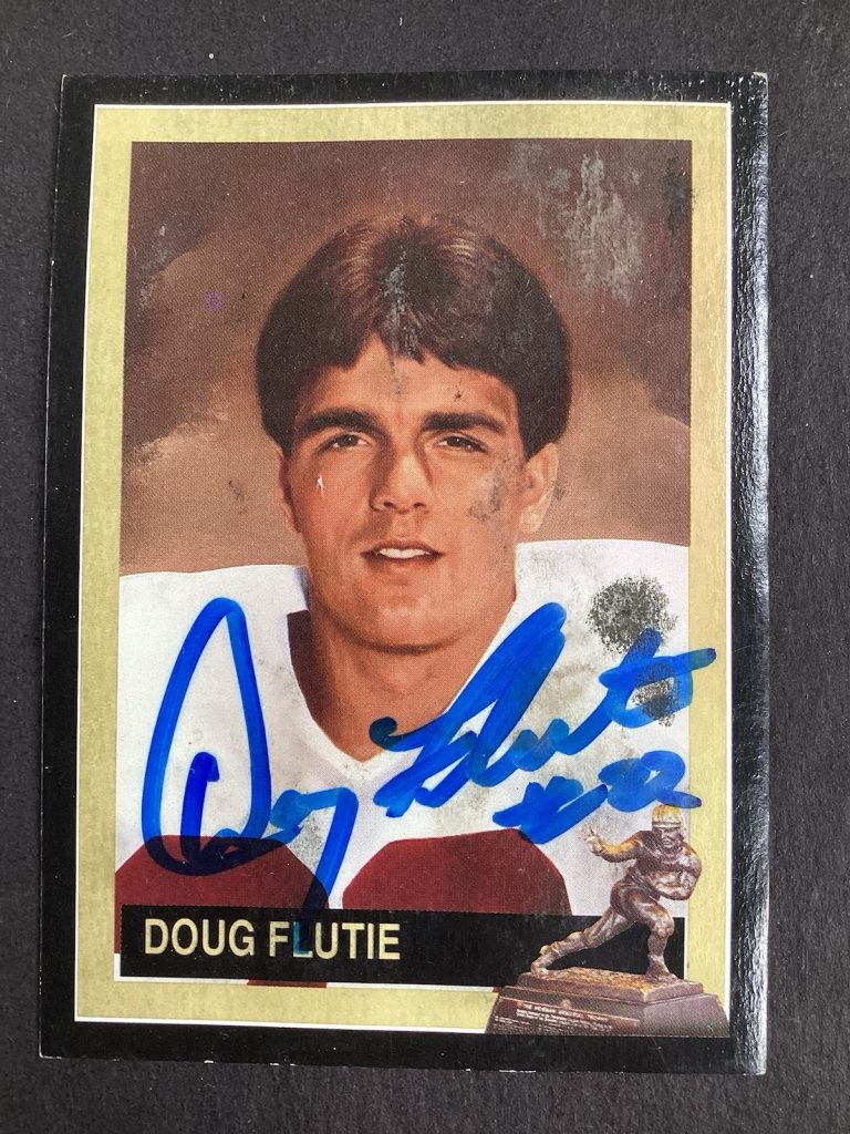 Doug Flutie Signed 1992 Heisman Card College Football READ DAMAGE TPG