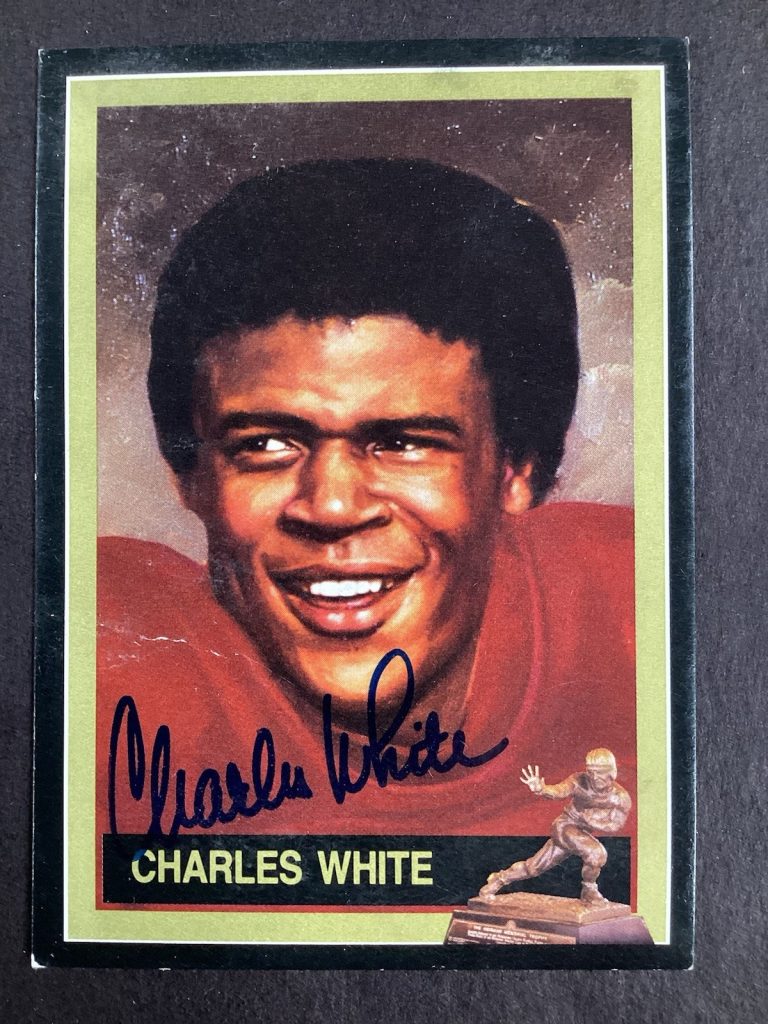 Charles White Signed 1992 Heisman Card College Football READ DAMAGE TPG
