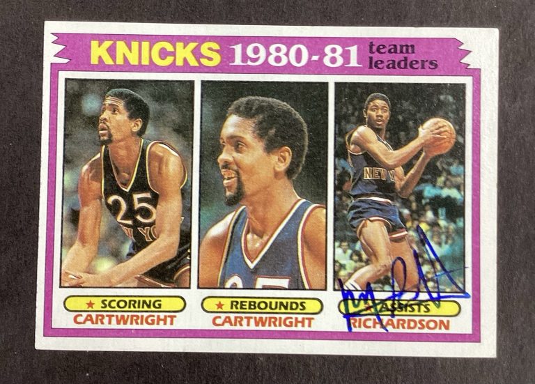 Michael Ray Richardson Signed 1981 Topps #58 Basketball Card Knicks NBA TPG #3