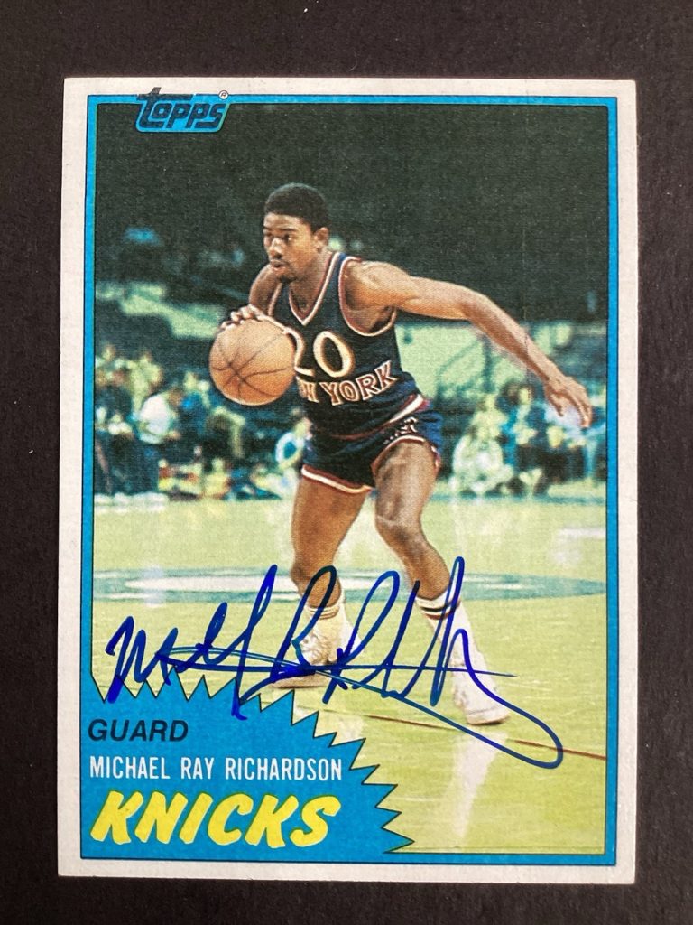 Michael Ray Richardson Signed 1981 Topps #27 Basketball Card Knicks NBA TPG #3