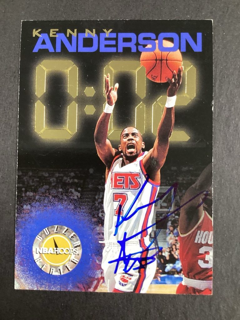 Kenny Anderson Signed 1995 Skybox #218 Basketball Card Nets NBA Auto TPG