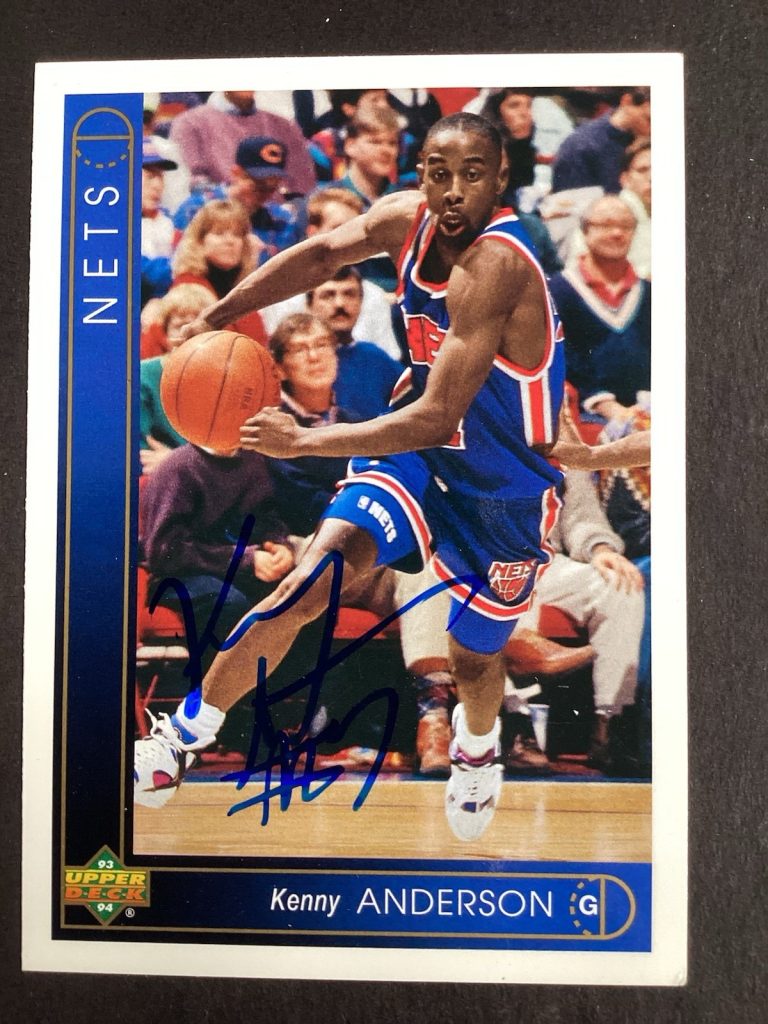 Kenny Anderson Signed 1993 Upper Deck #2 Basketball Card Nets NBA Autograph TPG