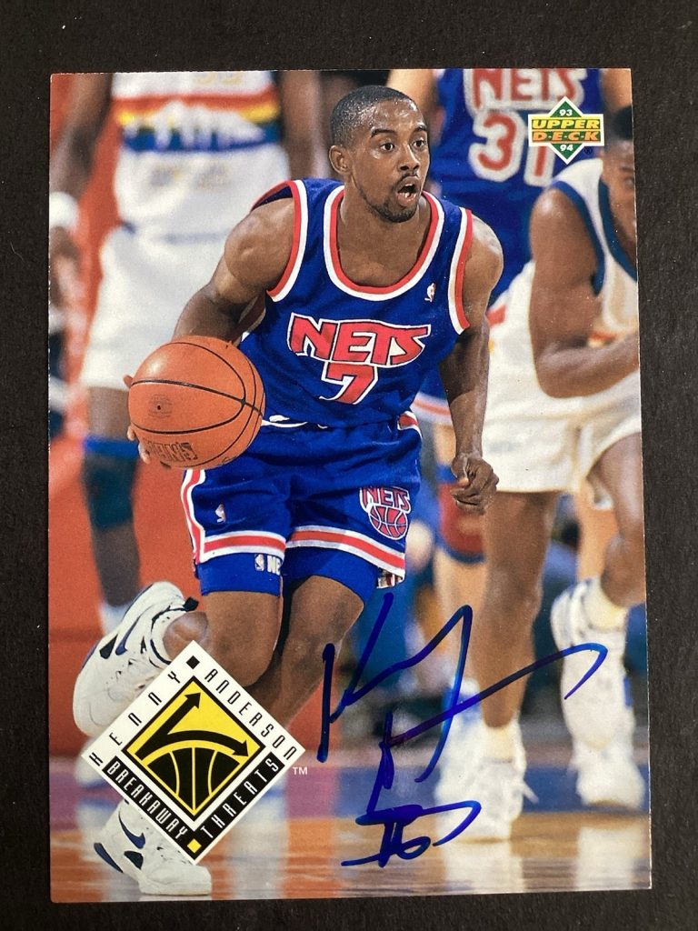 Kenny Anderson Signed 1993 Upper Deck #448 Basketball Card Nets NBA Auto TPG
