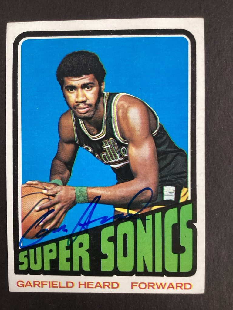 Garfield Heard Signed 1968 Topps #98 Basketball Card Super Sonics NBA Auto TPG