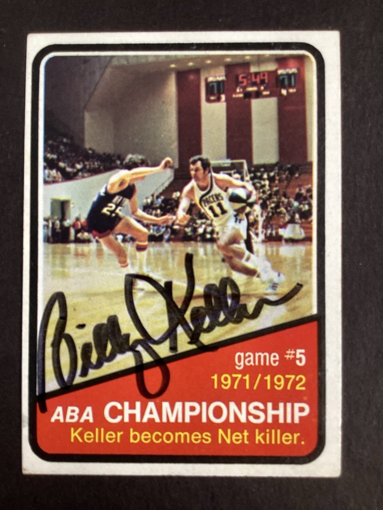 Billy Keller Signed 1972 Topps #245 Basketball Card Indiana Pacers NBA Auto TPG