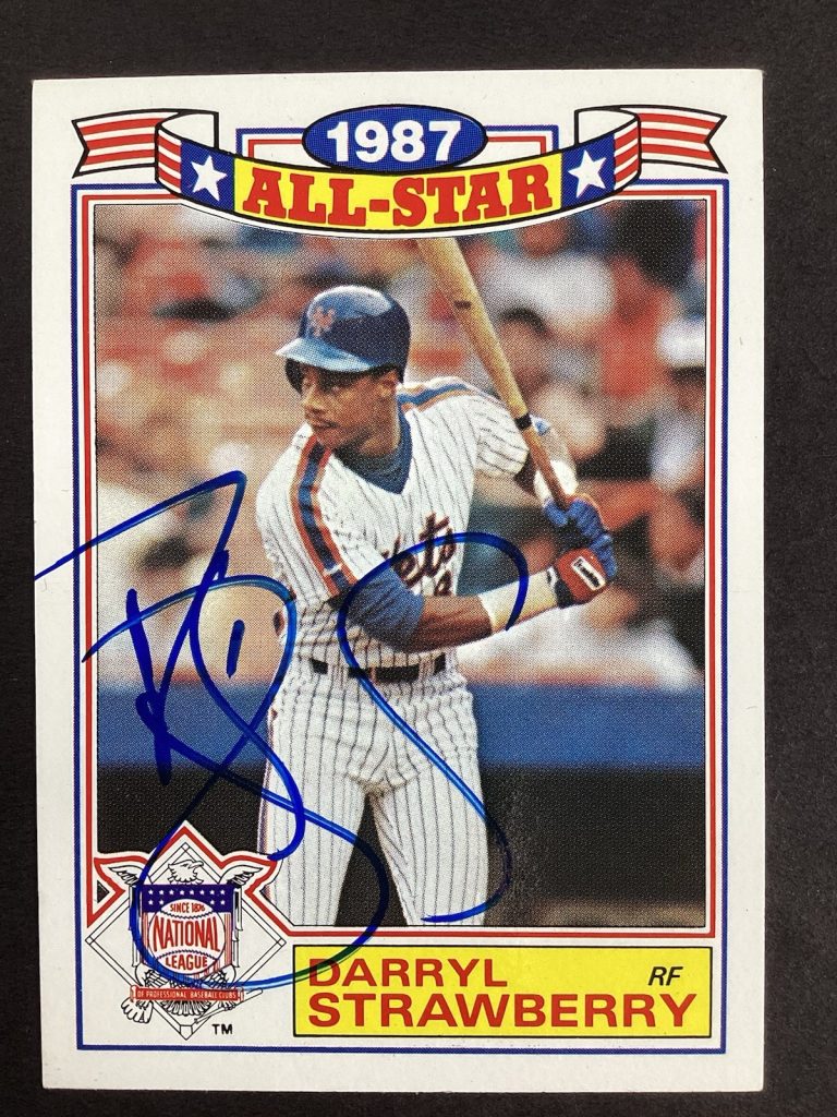 Darryl Strawberry Signed 1988 Topps #19 All-Star Baseball Card New York Mets TPG