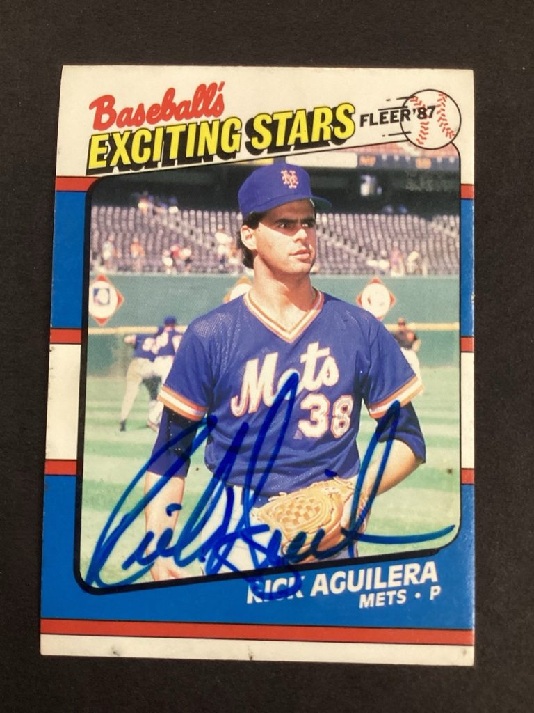 Rick Aguilera Signed 1987 Fleer #2 Baseball Card New York Mets Autograph TPG