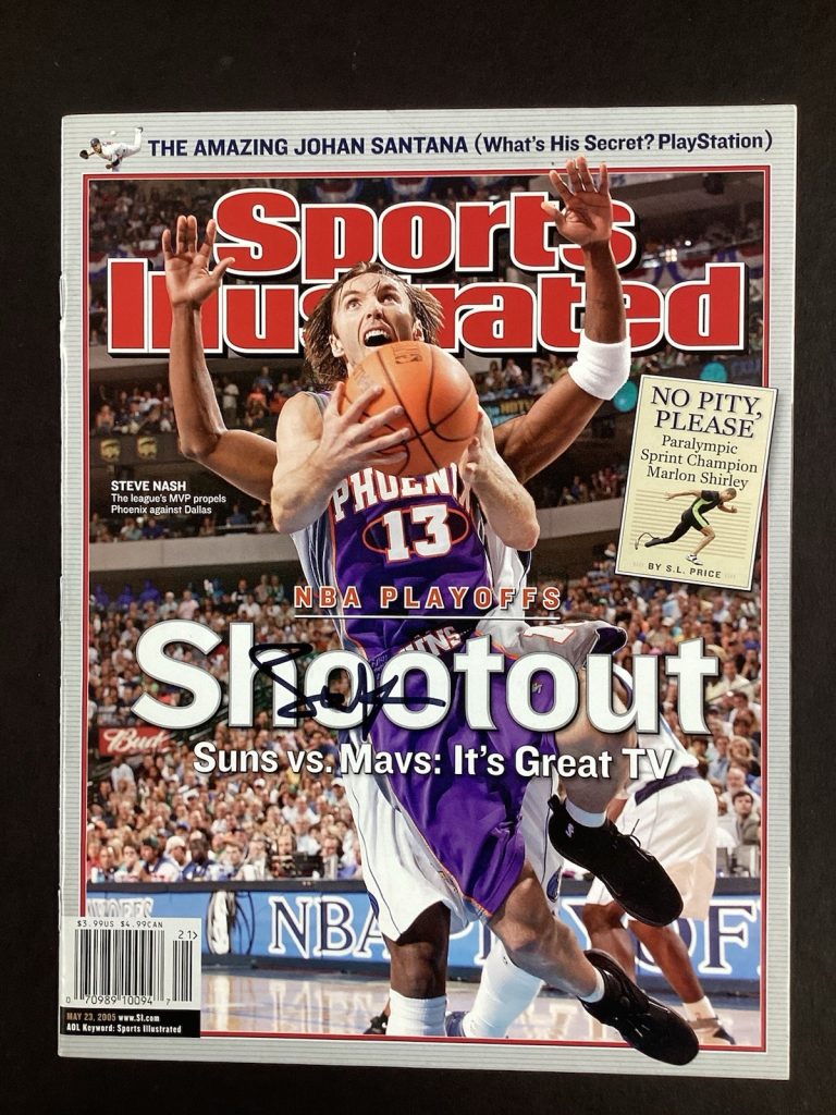 Steve Nash Signed Sports Illustrated 5/23/05 No Label Suns Basketball Auto JSA