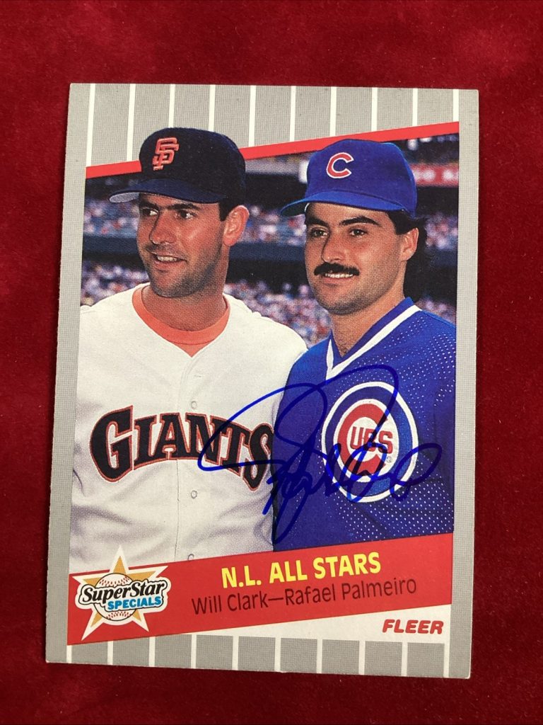 Rafael Palmeiro Signed 1989 Fleer #631 Chicago Cubs Auto Card Baseball TPG