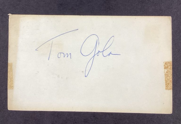 Tom Gola Signed GPC Basketball Government Postcard NY Knicks HOF Autograph TPG