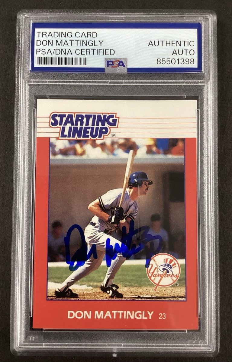 Don Mattingly Signed 1988 Starting Lineup NY Yankees Autograph Card Baseball PSA