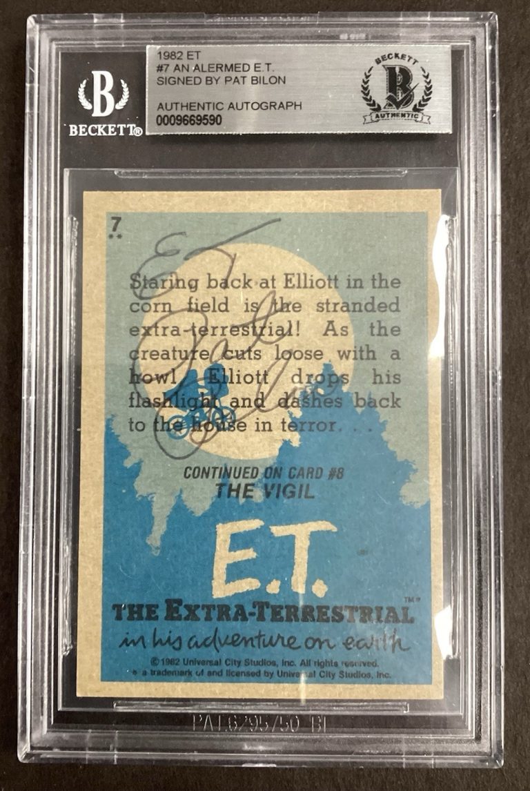 Pat Bilon Signed 1982 ET The Extra Terrestrial Card #7 Actor Autograph BAS Pop1?