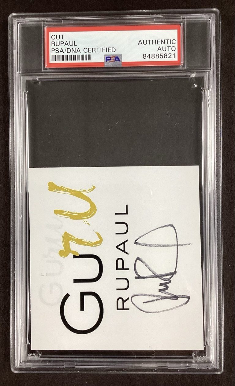 RuPaul Signed Cut Guru RuPaul’s Drag Race Model Drag Queen Autograph Ru PSA/DNA