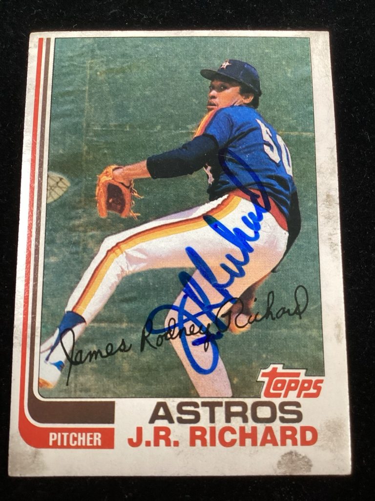 JR Richard Signed 1982 Topps #190 Houston Astros Autograph Card Baseball TPG
