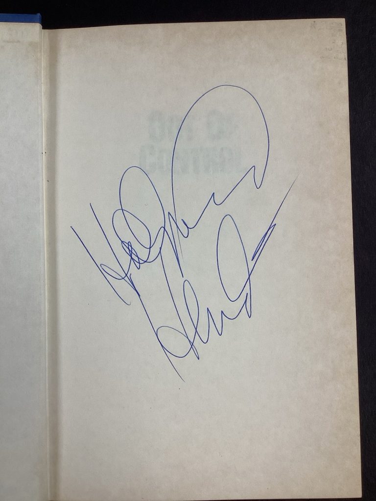 Thomas Henderson Signed Book Out Of Control Cowboys Football Autograph JSA