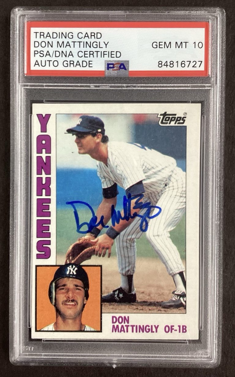 Don Mattingly Signed 1984 Topps #8 Rookie Card RC Yankees Auto PSA/DNA 10 #1