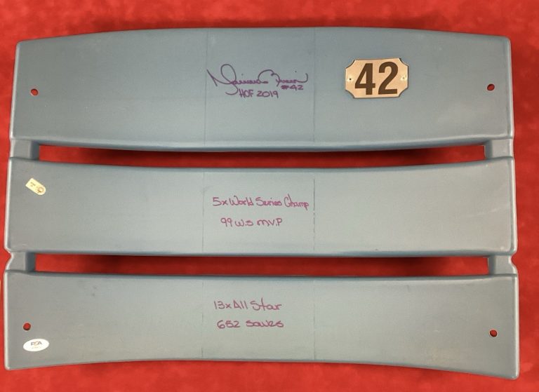 Mariano Rivera Signed Seat Back Yankee Stadium Auto HOF STATS MLB Holo PSA/DNA