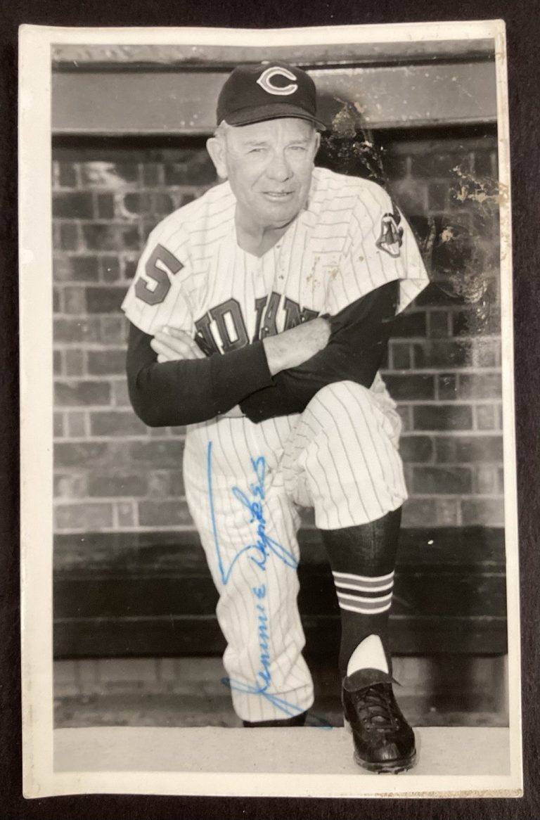 Jimmie Dykes Signed Postcard Vintage B&W Philadelphia A’s Baseball Auto JSA