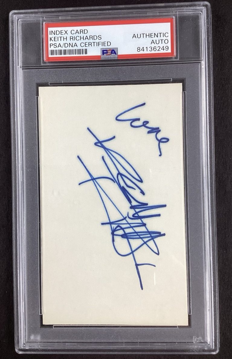 Keith Richards Vintage Signed Index Card 3x5 Stones Guitarist Autograph PSA/DNA