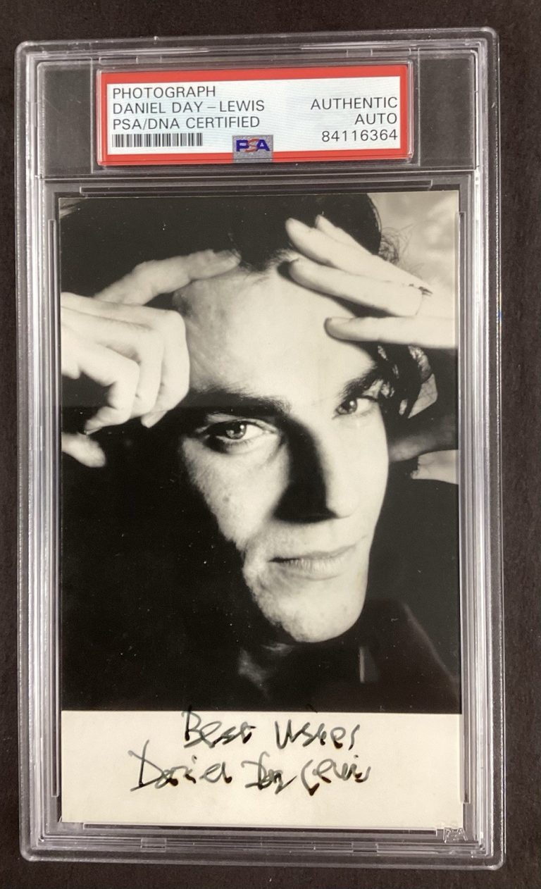 Daniel Day Lewis Vintage Full Signed Index Card 4x6 Auto My Left Foot PSA/DNA