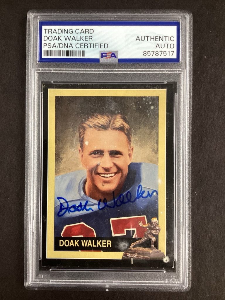 Doak Walker Signed 1992 Heisman Card #14 SMU Mustangs Football Autograph PSA/DNA