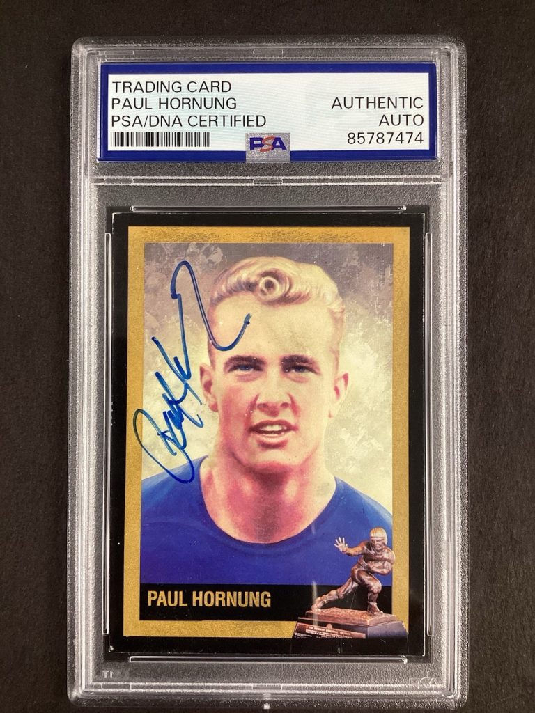 Paul Hornung Signed 1993 Heisman Card #22 Notre Dame Football Autograph PSA/DNA