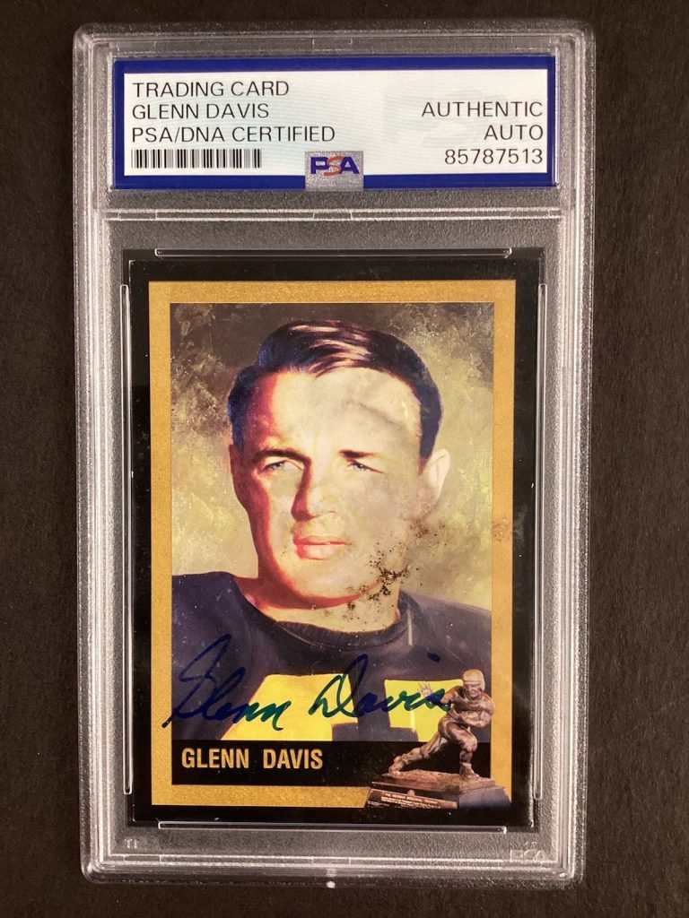 Glenn Davis Signed 1993 Heisman Card #12 Army Cadets Football Autograph PSA/DNA