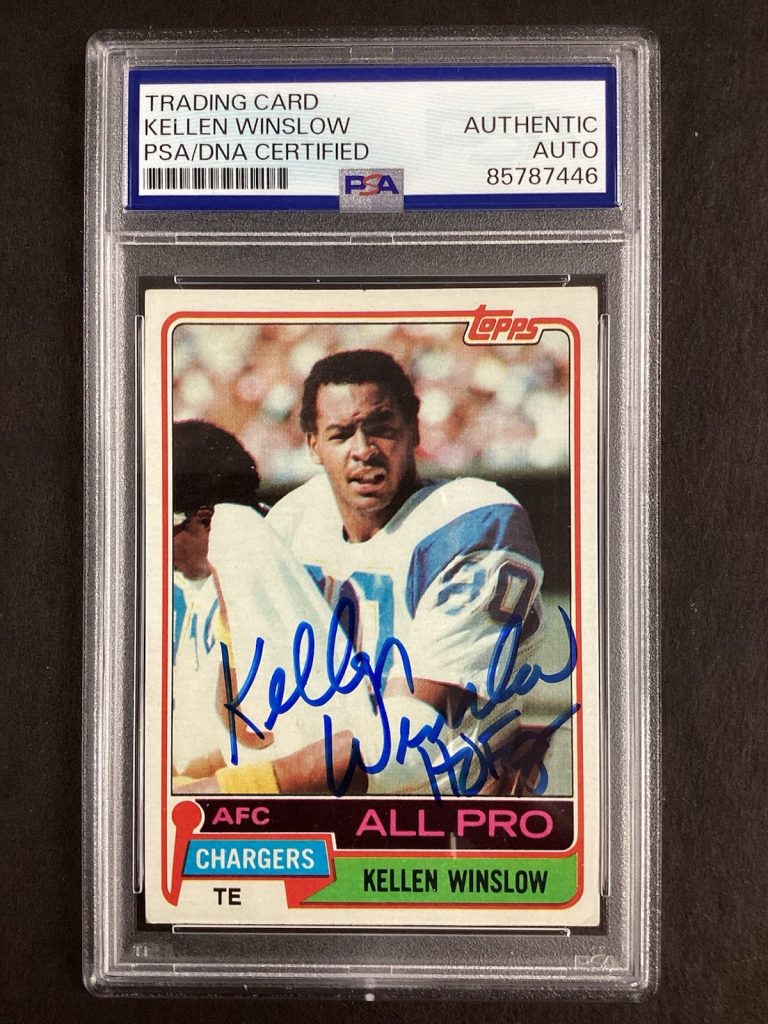 Kellen Winslow Signed 1982 Topps Card #150 Chargers Football HOF Auto PSA/DNA
