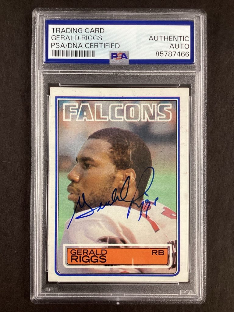 Gerald Riggs Signed 1983 Topps #25 Card RC Atlanta Falcons Football PSA/DNA #2