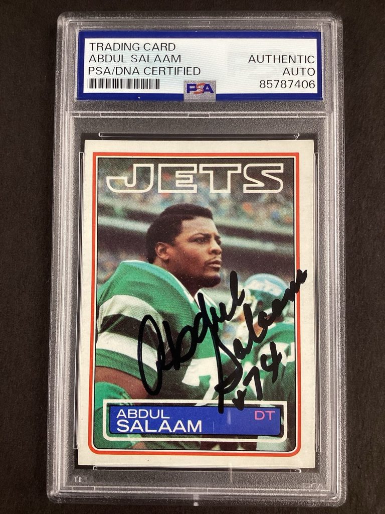 Abdul Salaam Signed 1983 Topps #352 Card New York Jets Football Auto PSA/DNA