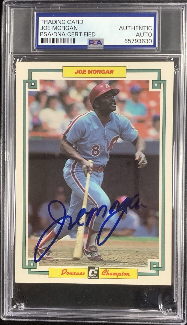 Joe Morgan Signed 1984 Donruss Champion #44 Baseball Card Autograph PSA/DNA